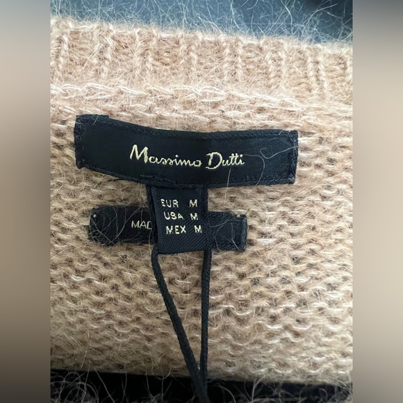 NWT Massimo Dutti Alpaca-Blend Sweater in Camel/Tan, Size Medium - Picture 11 of 12